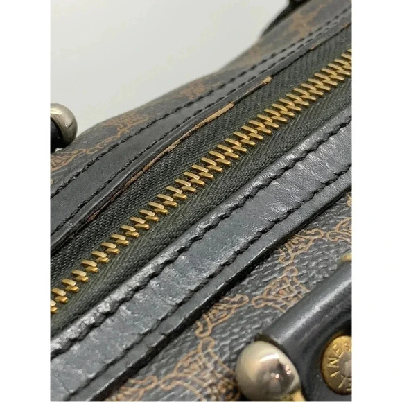 CÉLINE Black Coated Canvas Macadam Handle Bag - Picture 8 of 9